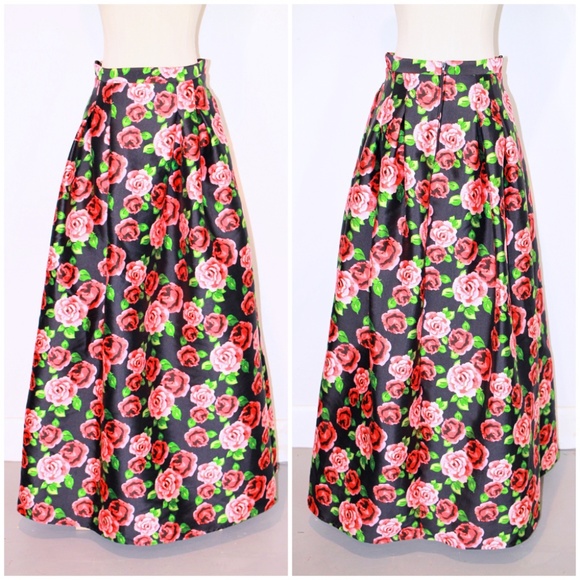 B. Darlin Floral Maxi Skirt Size (7/8) - Picture 1 of 5